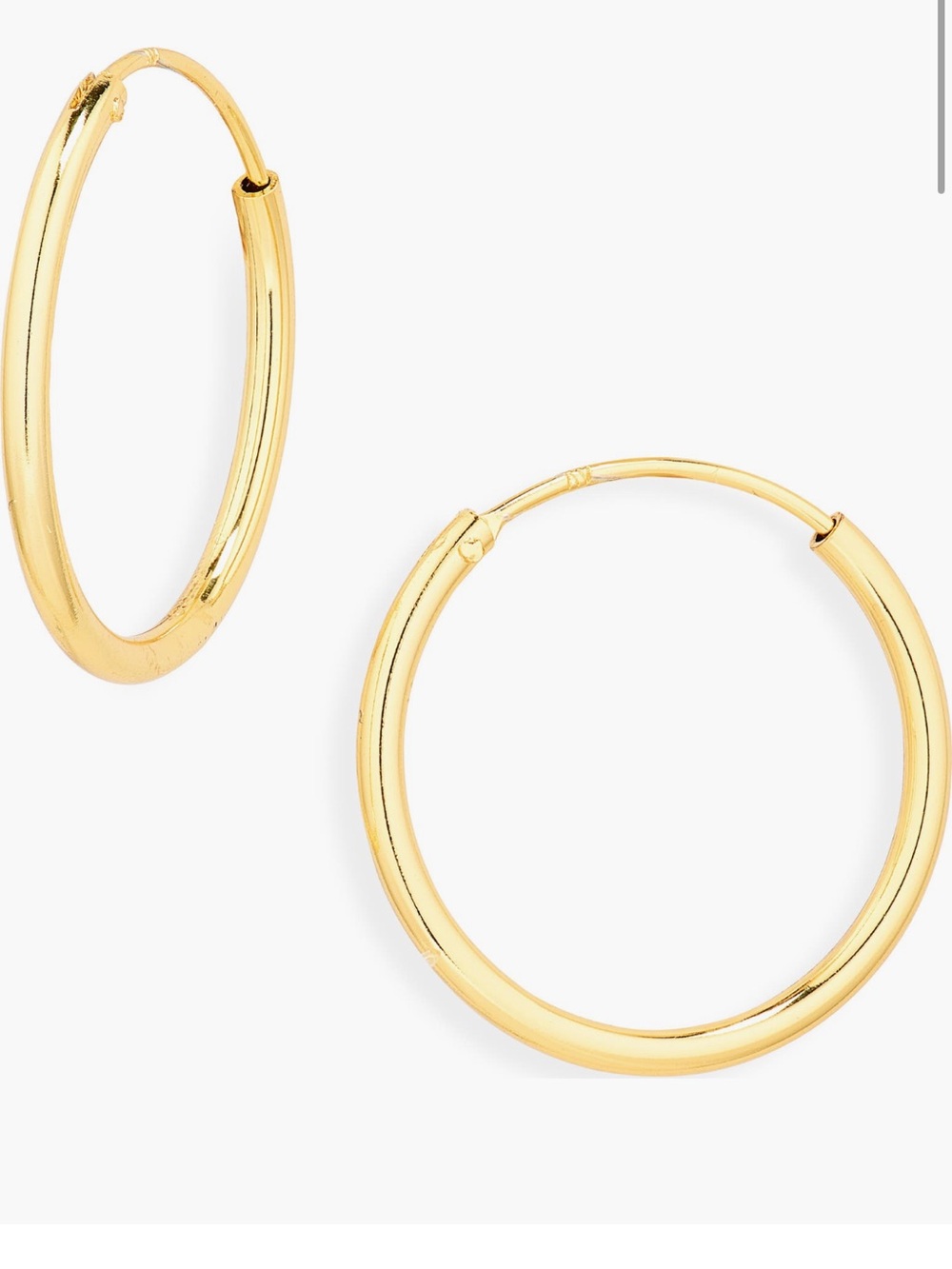 Argento Vivo 30MM Gold Hoops